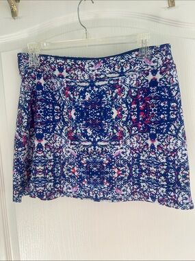 Tranquility Colorado Clothing Blue Patterned Women's SkortPink Accents medium